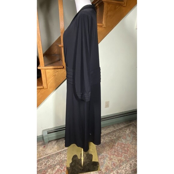 Alfani Women's Plus Size 3X Stretch Knit Basic Black Pull Over Midi Dress Party - Picture 3 of 8